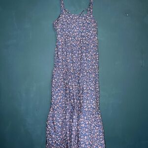 Floral Blue Maxi Dress